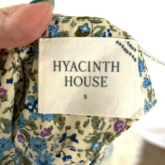 Hyacinth House Blue Purple Floral Quinn Mini Dress S - Picture 6 of 7